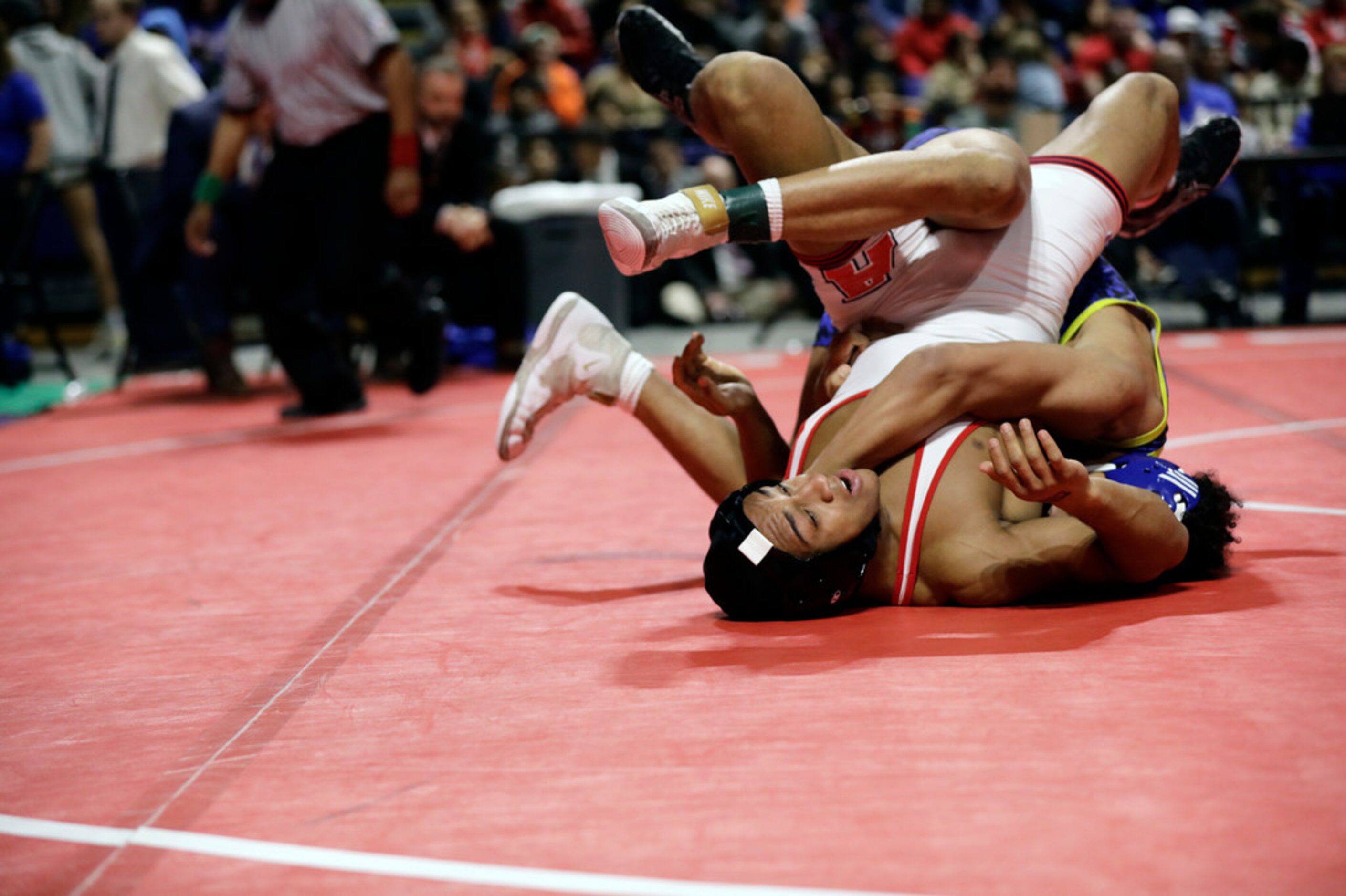 Elise Brown Ton of Allen during the UIL Texas State Wrestling Championships, Saturday,...