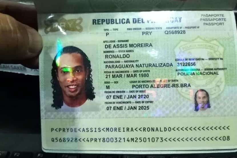 Este es el documento que circula en redes sociales y que supuestamente utilizó Ronaldinho...