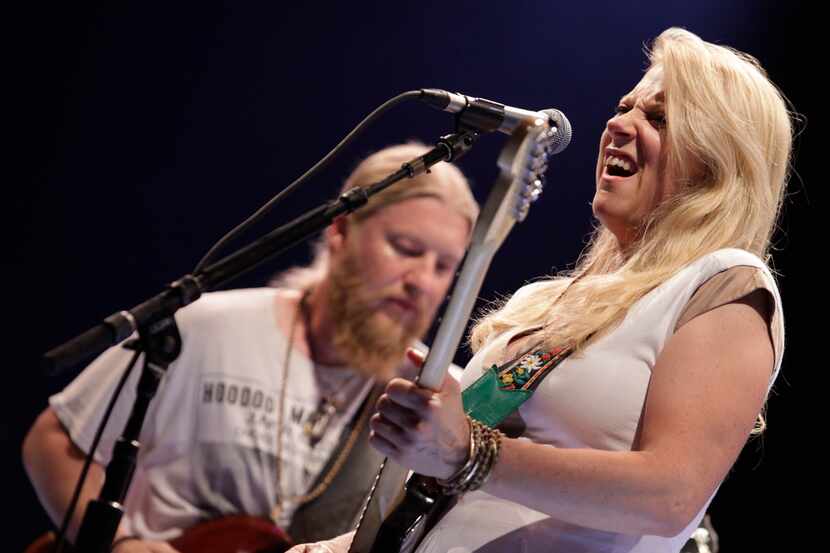 The Tedeschi Trucks band performs at Gexa Energy Pavillion in Dallas, Texas on July 11, 2015.