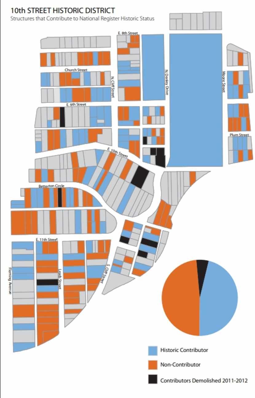 According to the city this is a map of the demolitions in one year alone -- from 2011 to 2012