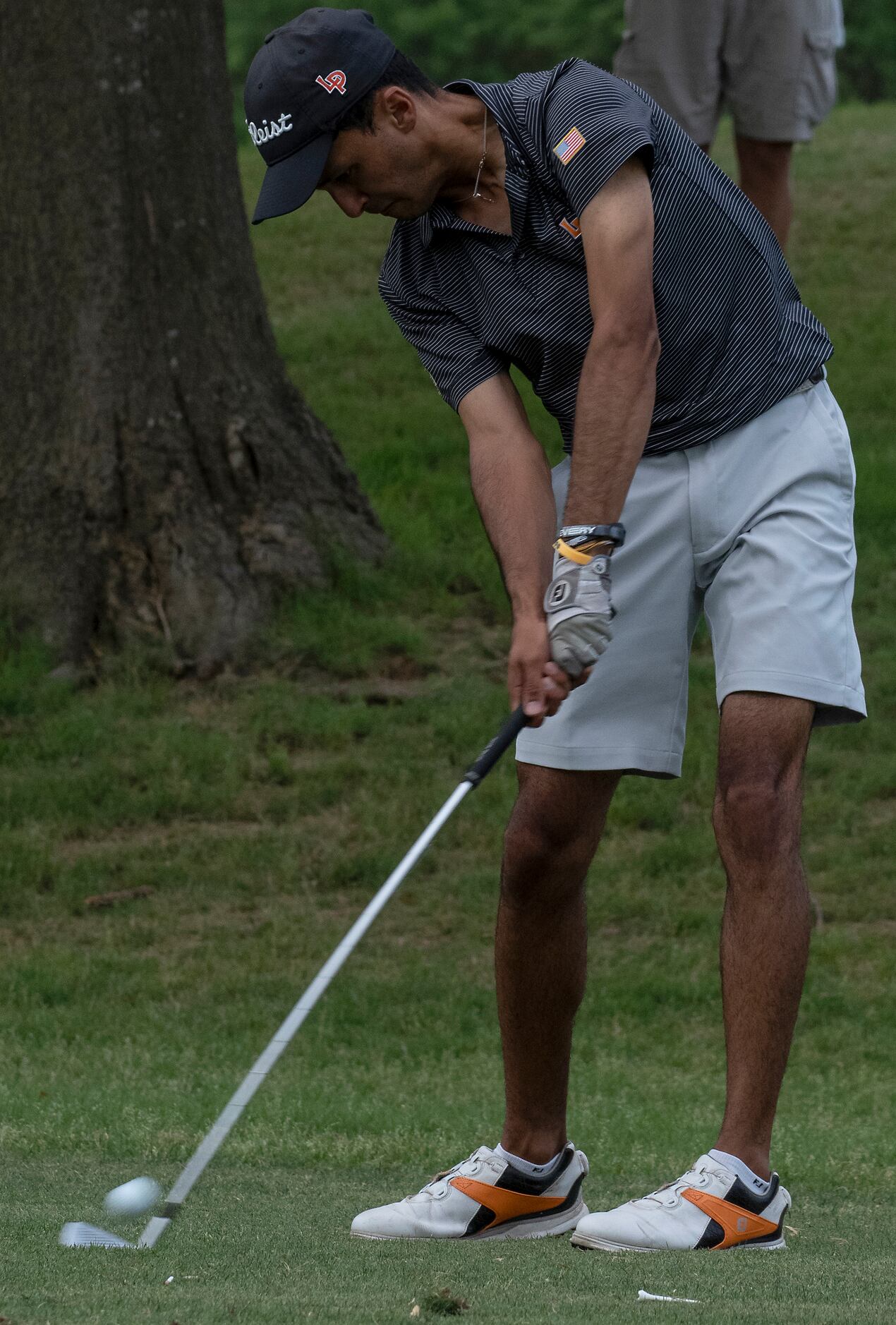 La Porte Nicholas Canales, tees off from the no.2 tee box during the final round of UIL...