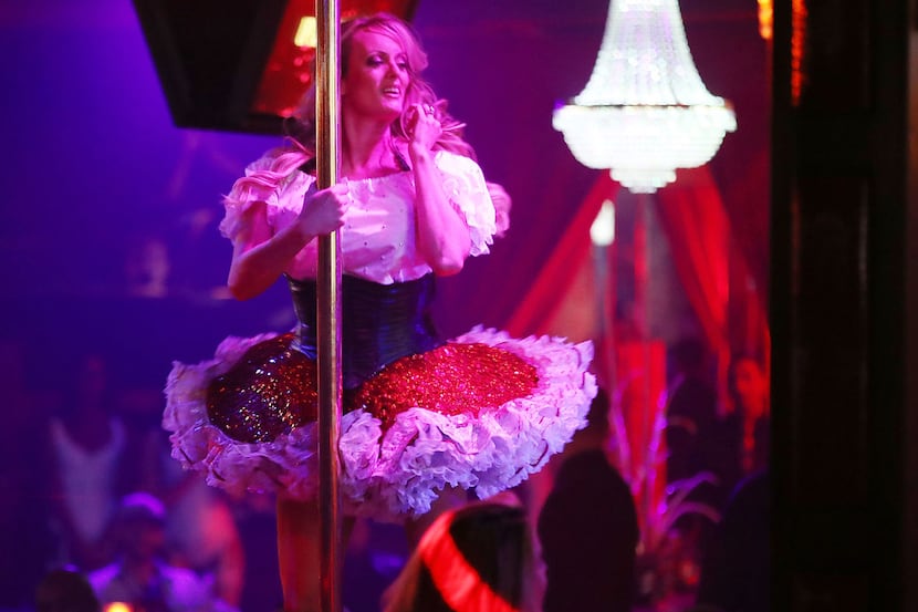 Actress Stephanie Clifford, who uses the stage name Stormy Daniels, performs at the Solid...