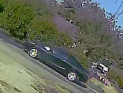 Surveillance footage of a car police said was leaving the scene.