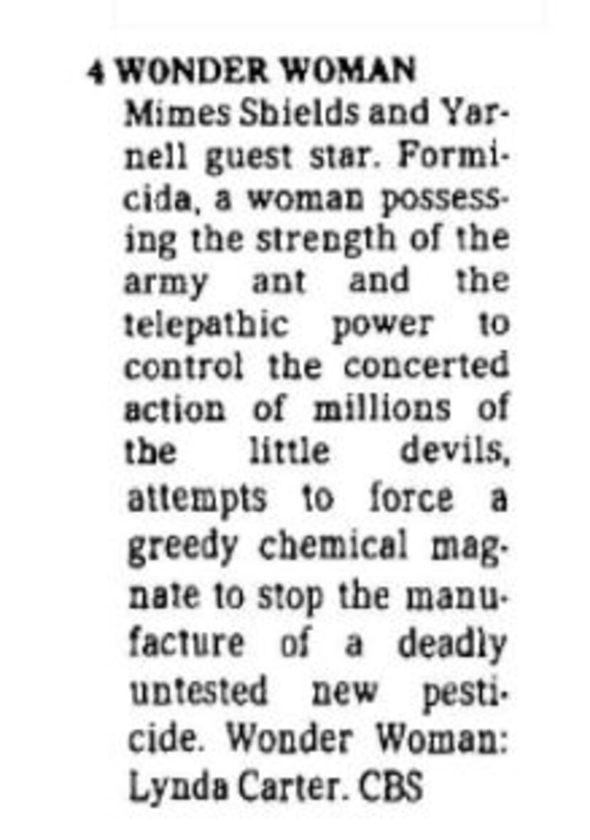 From "Channel Choices" in the Nov. 3, 1978, edition of The Dallas Morning News