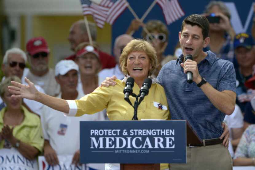 Paul Ryan introduced his mother, Betty Ryan Douglas, to voters at an August campaign rally...