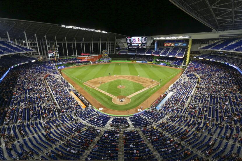 The Miami Marlins opened the roof for a 6-4 win against the Philadelphia Phillies at Marlins...