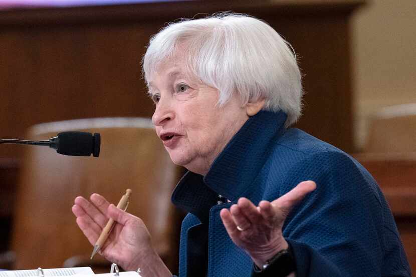 FILE - Treasury Secretary Janet Yellen testified before the House Ways and Means Committee...