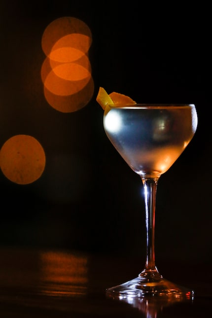 The River Runs Backwards cocktail, which utilizes Malort, a Scandinavian-style liqueur known...