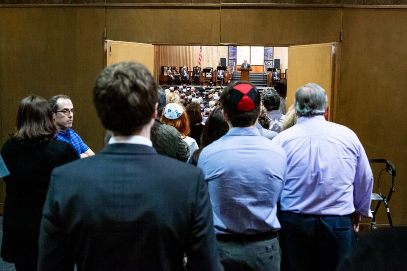 it was standing-room only Sunday night at Congregation Shearith Israel for the interfaith...
