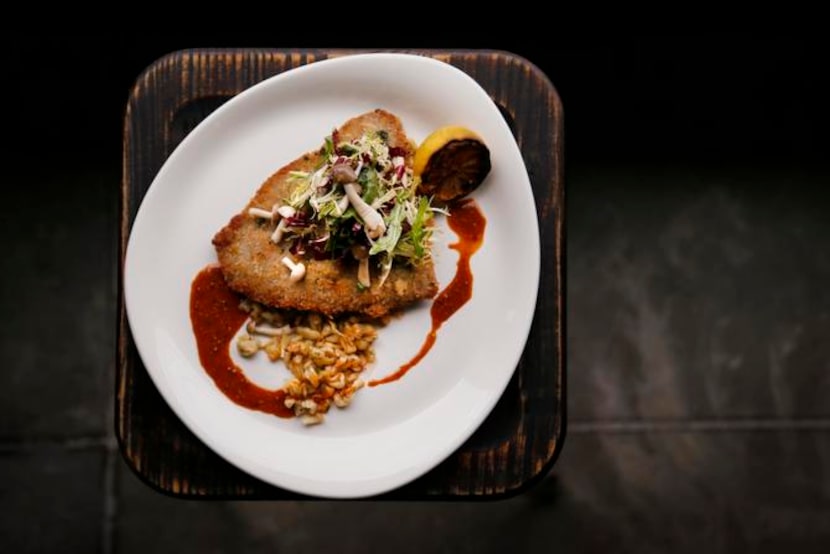 
Pork schnitzel on buttery spaetzle
