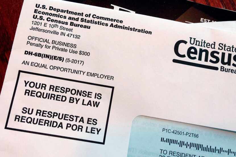 An envelope containing a 2018 census letter mailed to a U.S. resident as part of the...