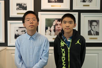 Left, Ruifeng Li of Plano and right, Jeffery Xiong of Coppell 