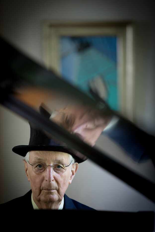 Roger Horchow, photographed at home, is recording his CD for friends as a way of celebrating...