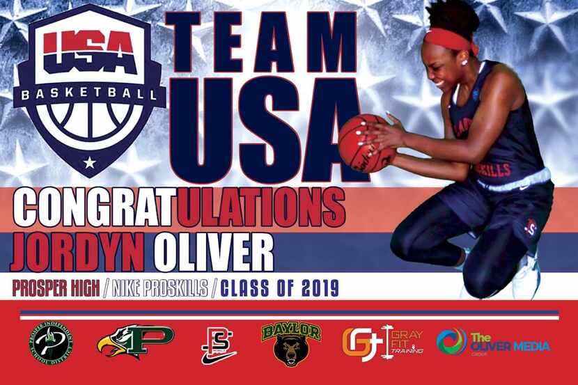 Prosper's Jordyn Oliver will play for the United States in the FIBA Americas U16 Championship.