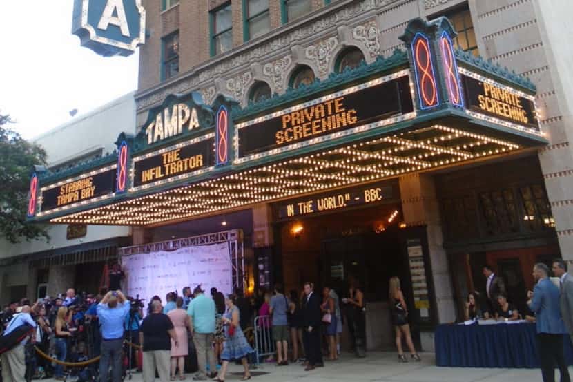 The Tampa Theatre in downtown Tampa hosted the premiere of 'The Infiltrator'  in July. 