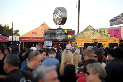 Deep Ellum Brewing Company stay busy throughout the festival at Untapped Music and Beer...