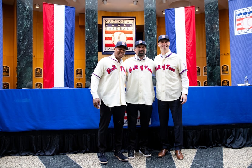 Former Texas Rangers third baseman Adrian Beltre visited the National Baseball Hall of Fame...