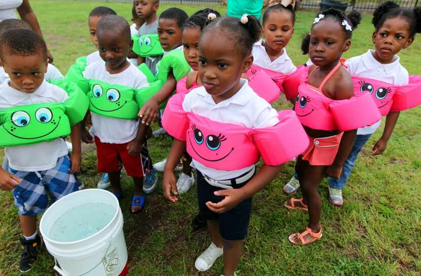 Children participated in games and activities aimed at providing life-saving water safety...