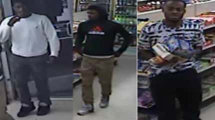 Police released video images of the three suspect in Wednesday morning's robbery of a...