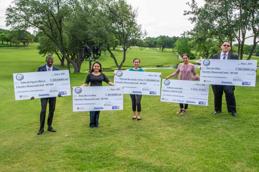 Deloitte/NTPGA Foundation Fairway to Success scholarship winners (from Left) Yobesh Ogari...