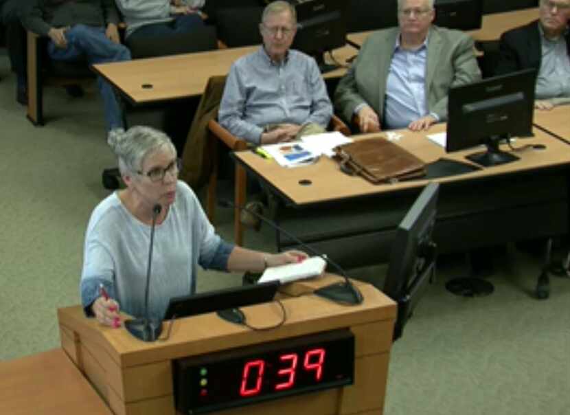 Janet Anders spoke at the public hearing on the study of potential economic effects of...