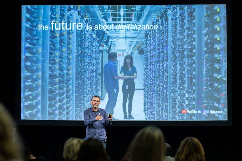 Google's Jaime Casap on stage at Capital One’s Reimagine Communities Summit in Plano, Texas