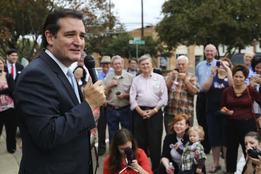 Republican Ted Cruz  talked to supporters in Mesquite during his 2012 campaign for U.S. Senate.