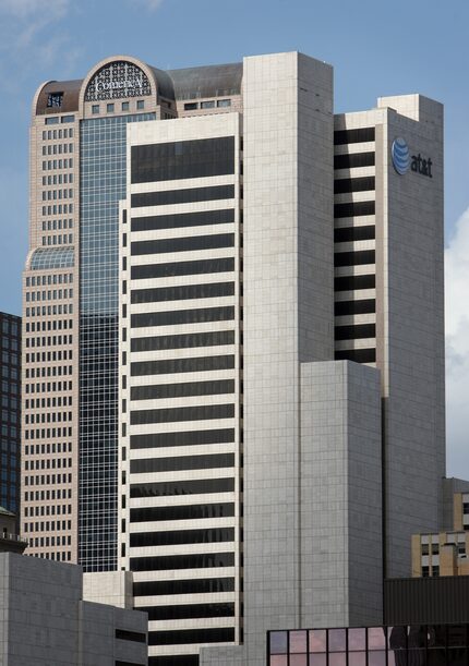 AT&T now occupies a handful of buildings on South Akard Street in downtown Dallas. 