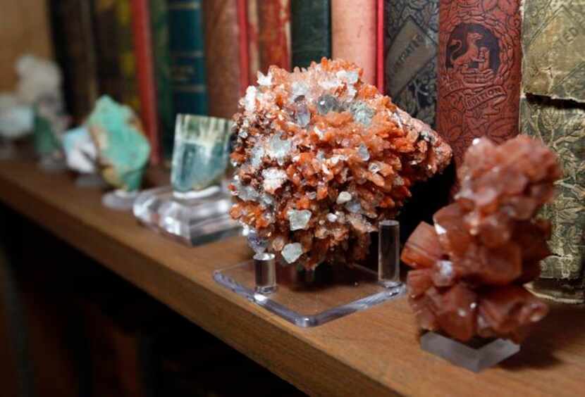 
Rocks Sheila Brenner collected in Mexico on display on her book case, on Thursday, June 06,...
