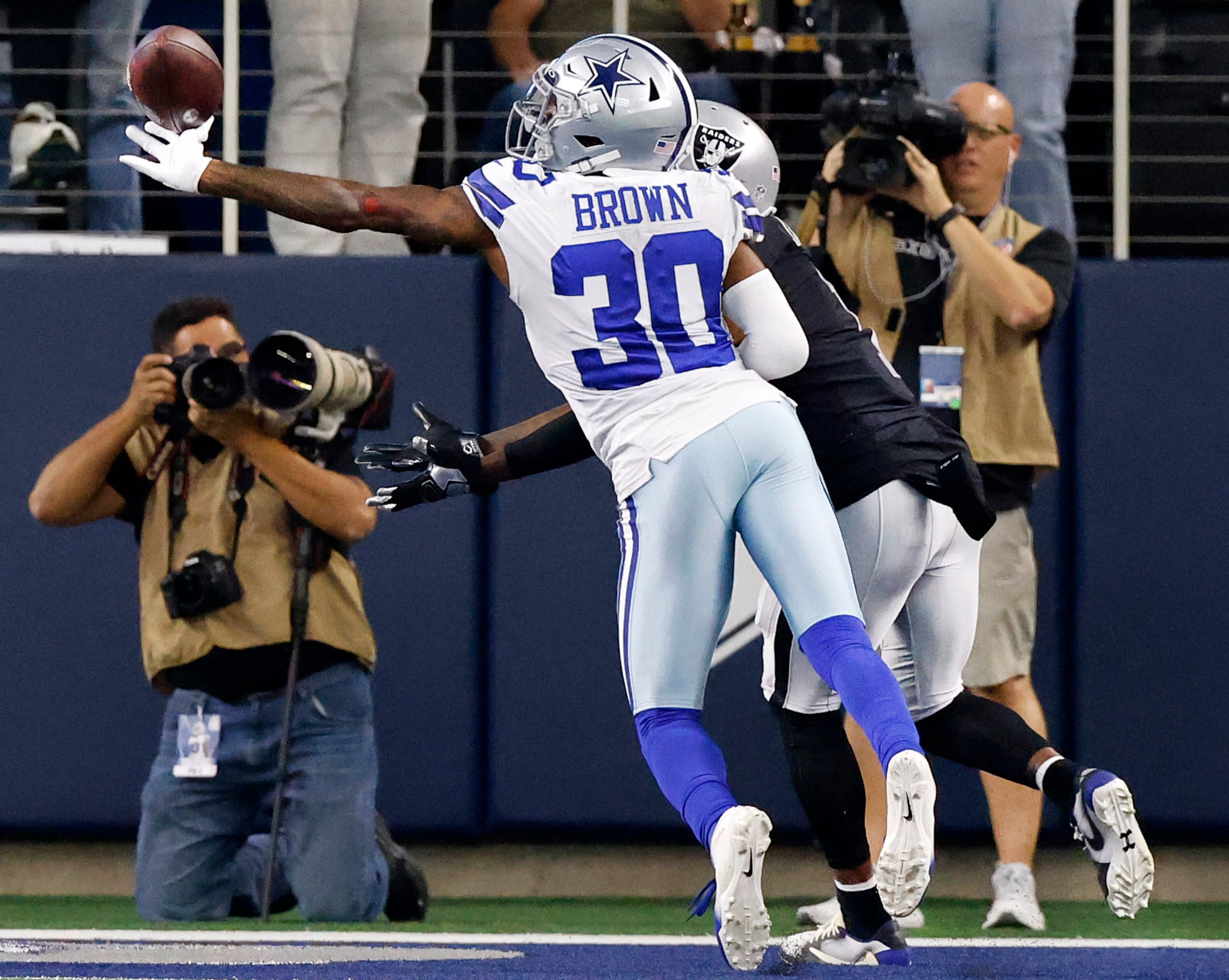 Dallas Cowboys cornerback Anthony Brown (30) warms up before an NFL  preseason football game against the Jacksonville Jaguars, Sunday, Aug 29,  2021, in Arlington, Texas. Jacksonville won 34-14. (AP Photo/Brandon Wade  Stock Photo - Alamy