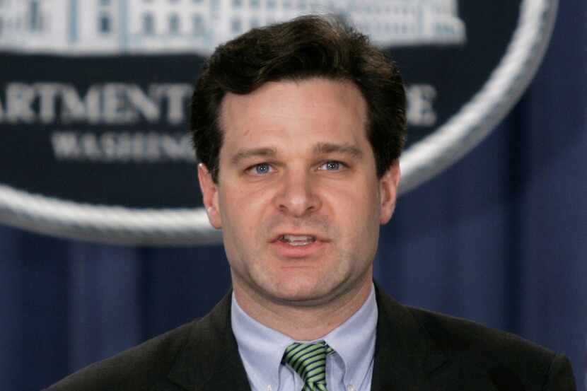 In this Jan. 12, 2005 file photo, Assistant Attorney General, Christopher Wray speaks at a...