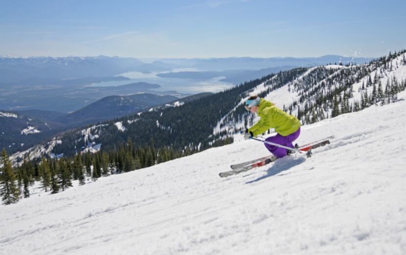 Sunshine, powder and sweeping views of Lake Pend Oreille greet visitors at Schweitzer...