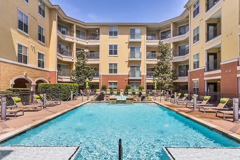 The Brick Row Apartments are east of U.S. Highway 75 in Richardson.