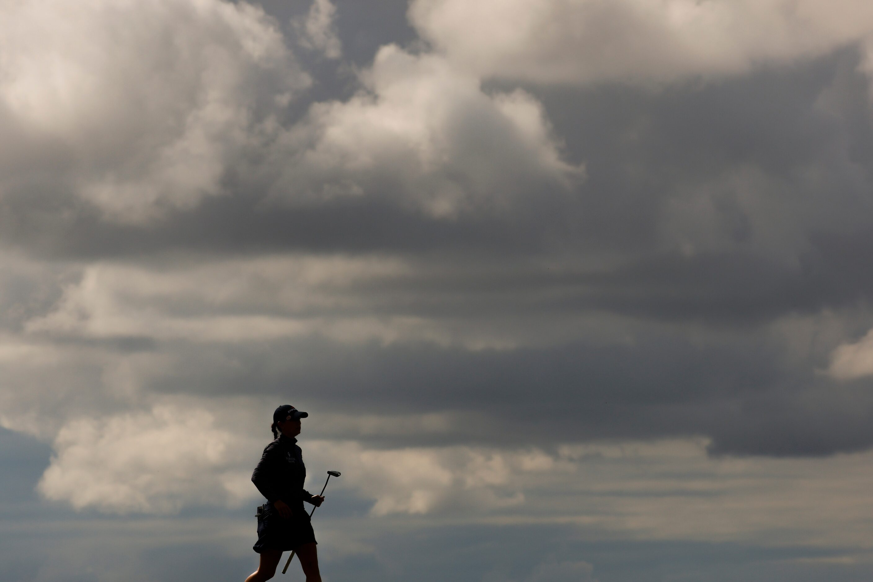 Cheyenne Knight of United States walks on the 11th fairway  during the first round of The...