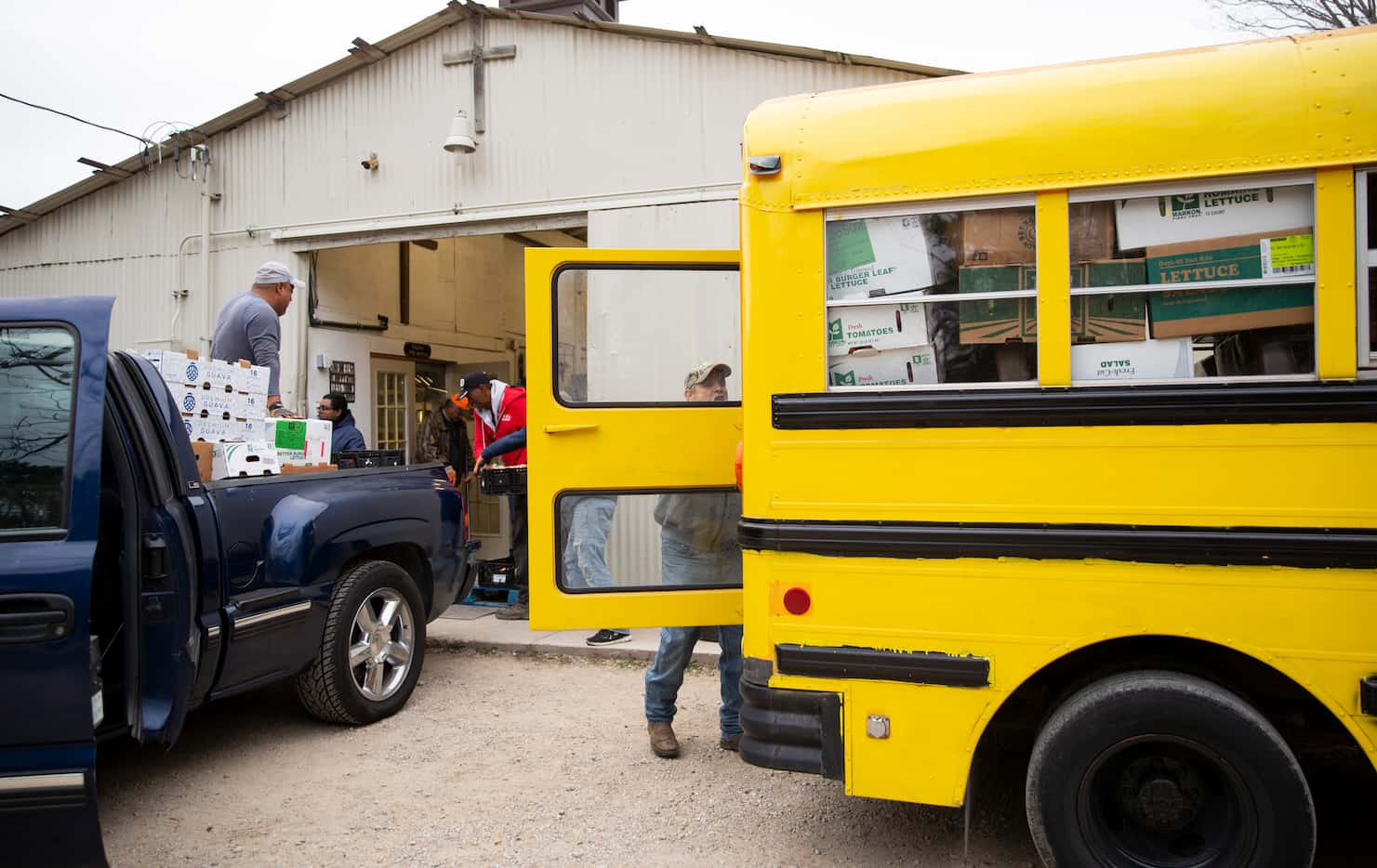 Volunteers with Victory Life Ministry and others helped distribute food to local faith...