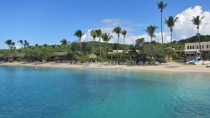 Beautiful blue  Caribbean water is the main attraction.