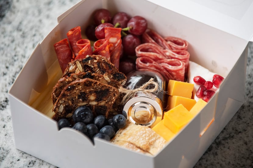 A Me + 1 charcuterie box from Boxed Bites Dallas