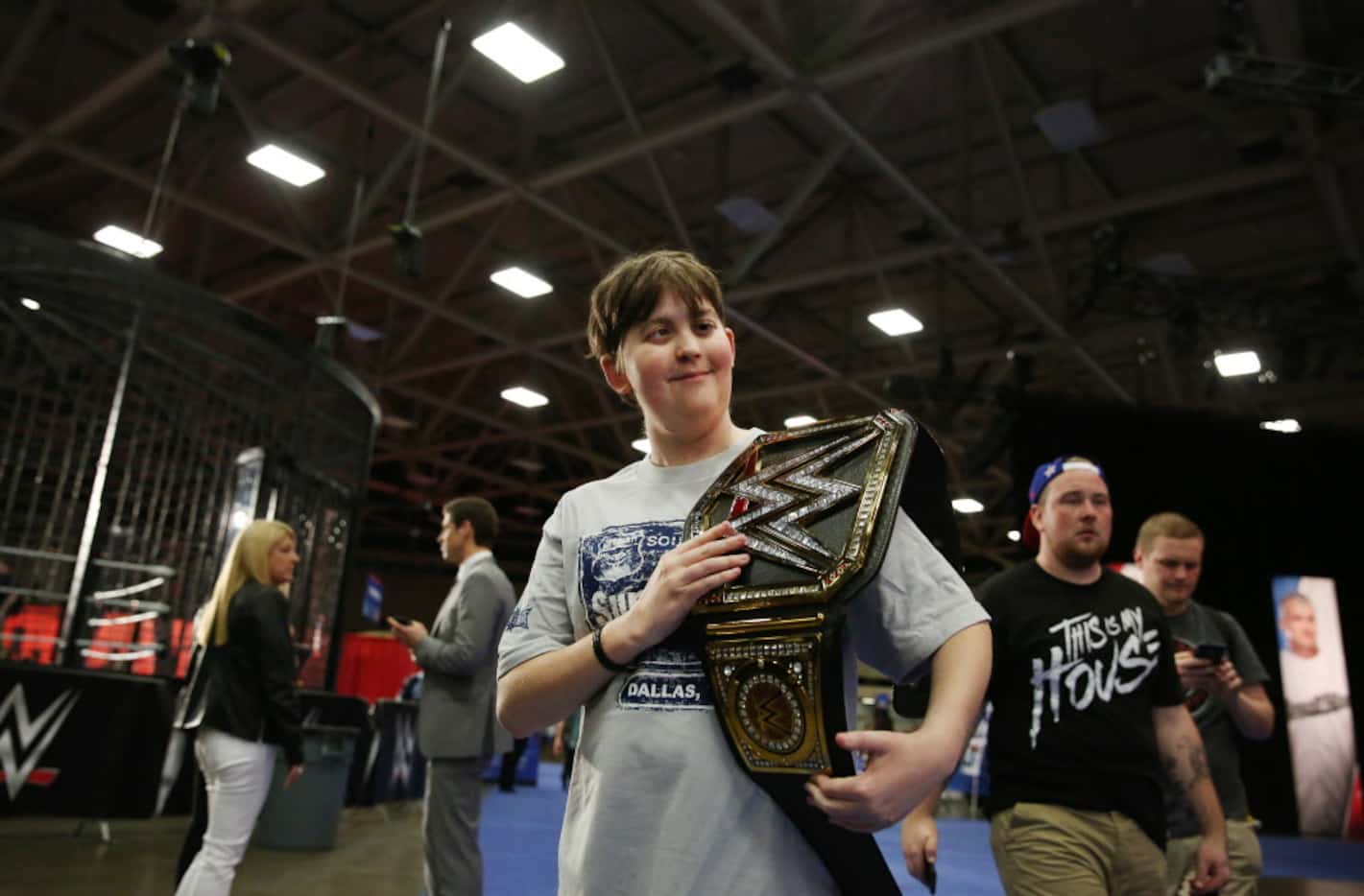 Jordon Vaughan, 17, of Albuquerque, New Mexico, is all smiles while walking with his...