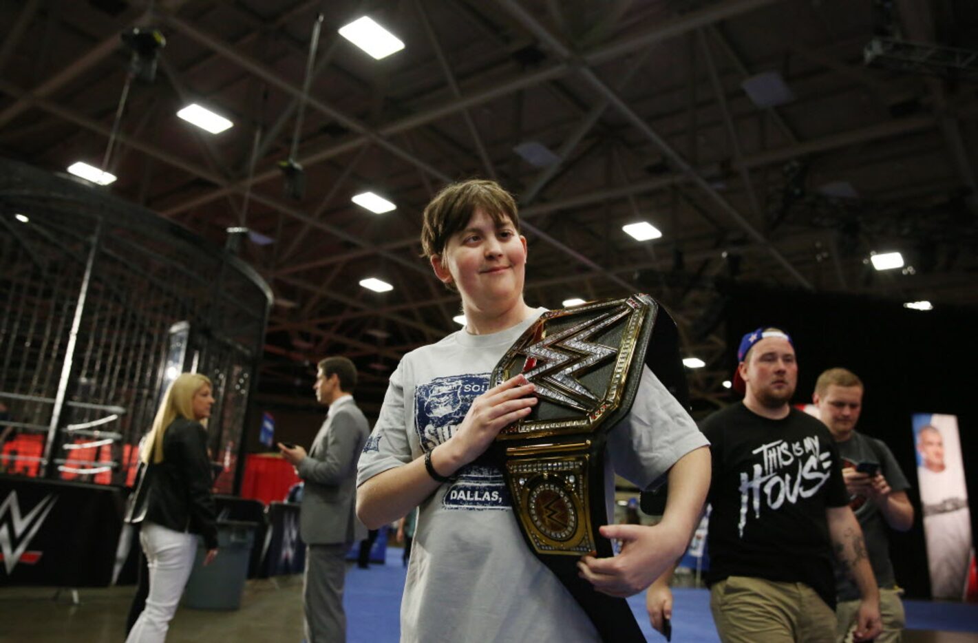 Jordon Vaughan, 17, of Albuquerque, New Mexico, is all smiles while walking with his...