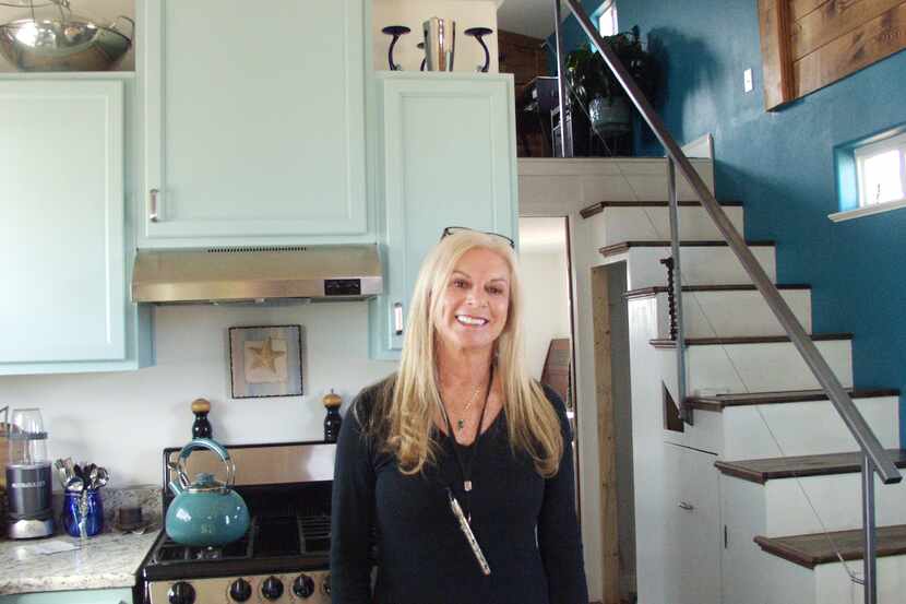 Denise Rosner, 62, is one of Spur's new tiny-house owners. She lives in a 440-square-foot,...