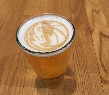 Dallas Mavericks team spirit is available by the pint during the season closer on April 10.