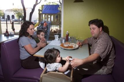 From the archives: The Lewis family eats at Dream Cafe in Addison in 2003.