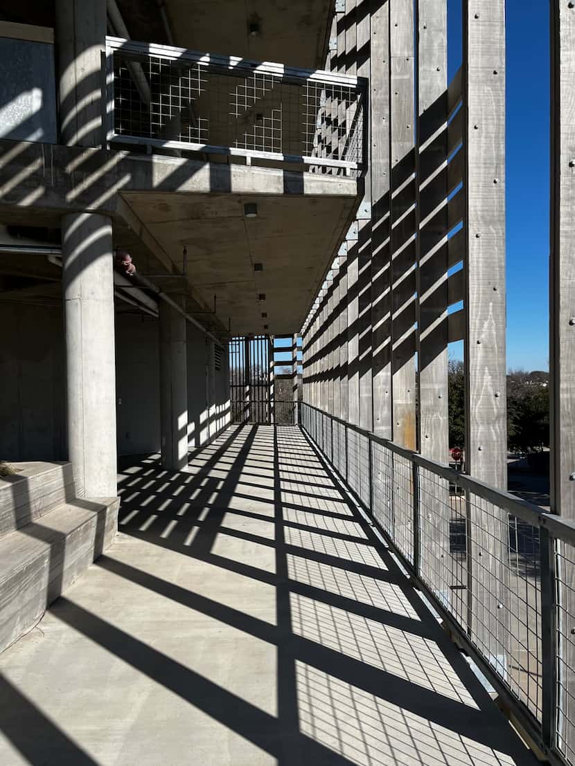 Striking shadows along the circulation paths on architect Gary "Corky" Cunningham's office...