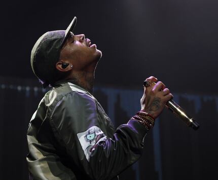 Chris Brown performs at the American Airlines Center