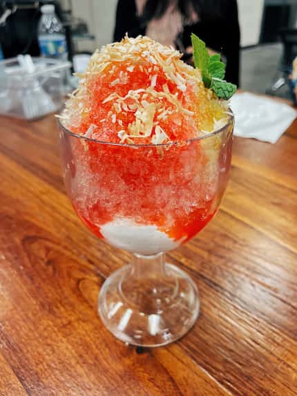 Hawaiian-inspired shaved ice is one of the refreshing options at Fireside Surf in The Colony.