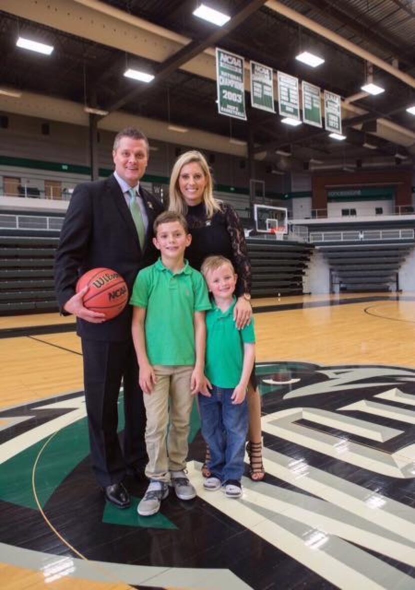 The Downey family (from left to right), Mark, Bryce, Ericka and Drew, on the day Mark was...