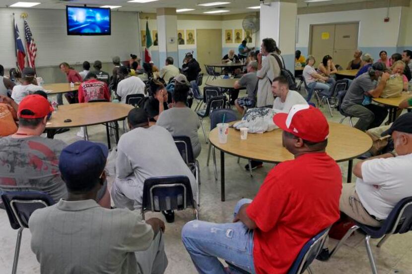 Many sought shelter from the heat Thursday at The Stewpot, which provides services for the...