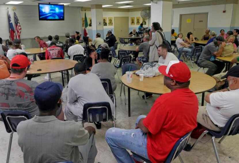 Many sought shelter from the heat Thursday at The Stewpot, which provides services for the...