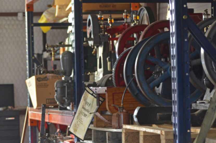Burgoyne has named a large metal building his "toy shop" for collecting and restoring old...
