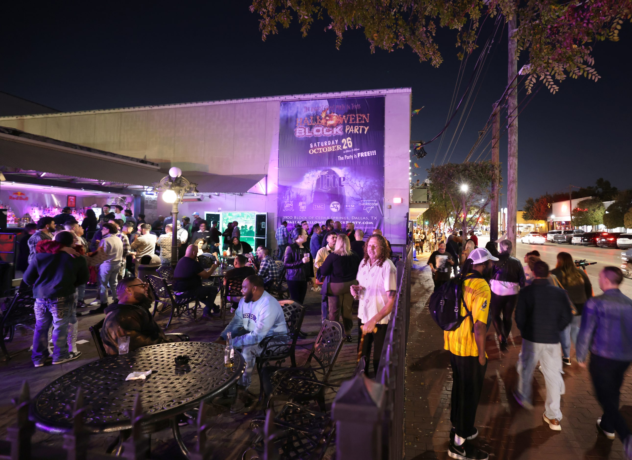 Community members enjoy the nightlife in the Oak Lawn neighborhood of Dallas, TX, on Nov 16,...